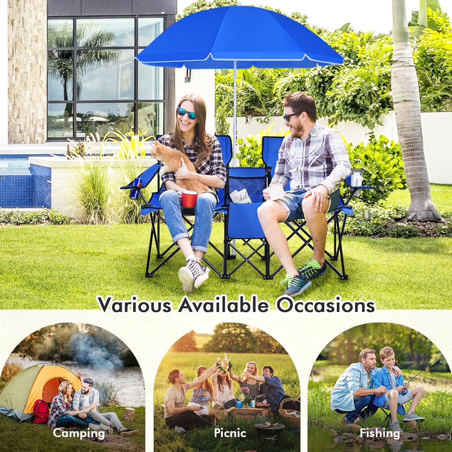 ShadeGuard™ - Double Portable Picnic Chairs