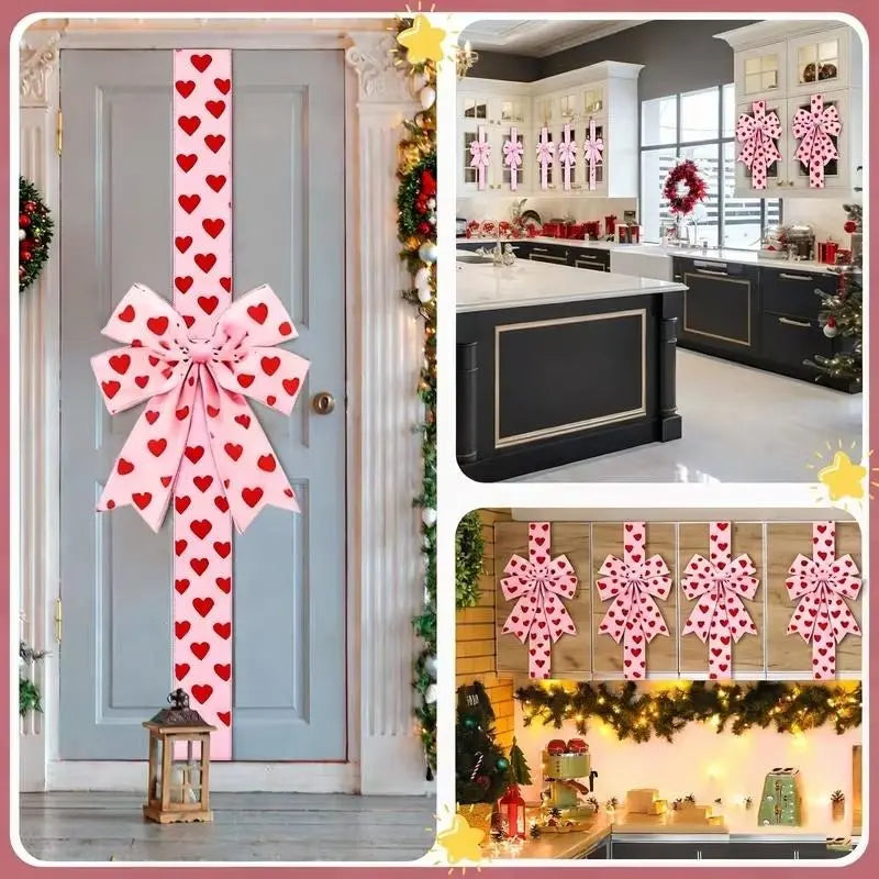 HeartInInk™ - Valentine's Day Pink Heart Large Bow