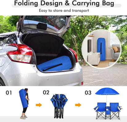 ShadeGuard™ - Double Portable Picnic Chairs
