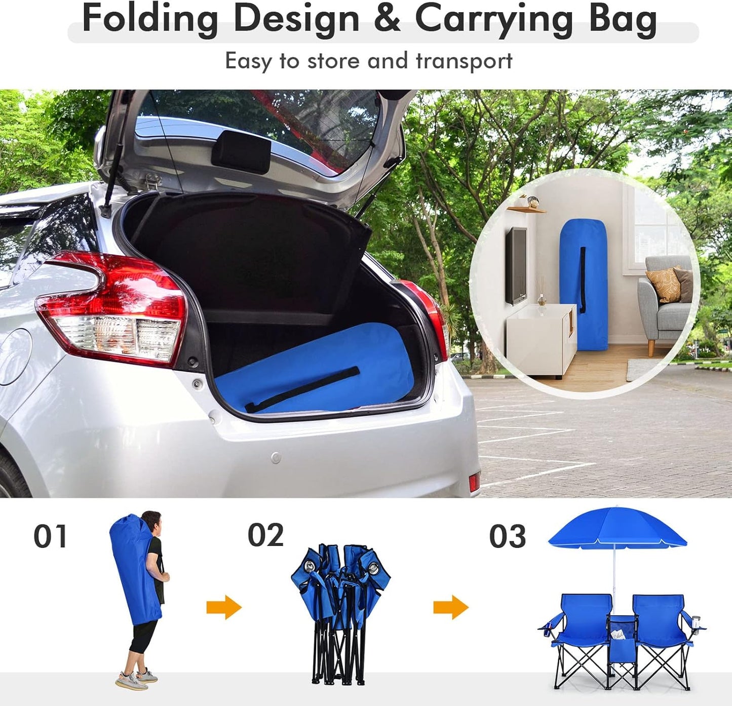 ShadeGuard™ - Double Portable Picnic Chairs