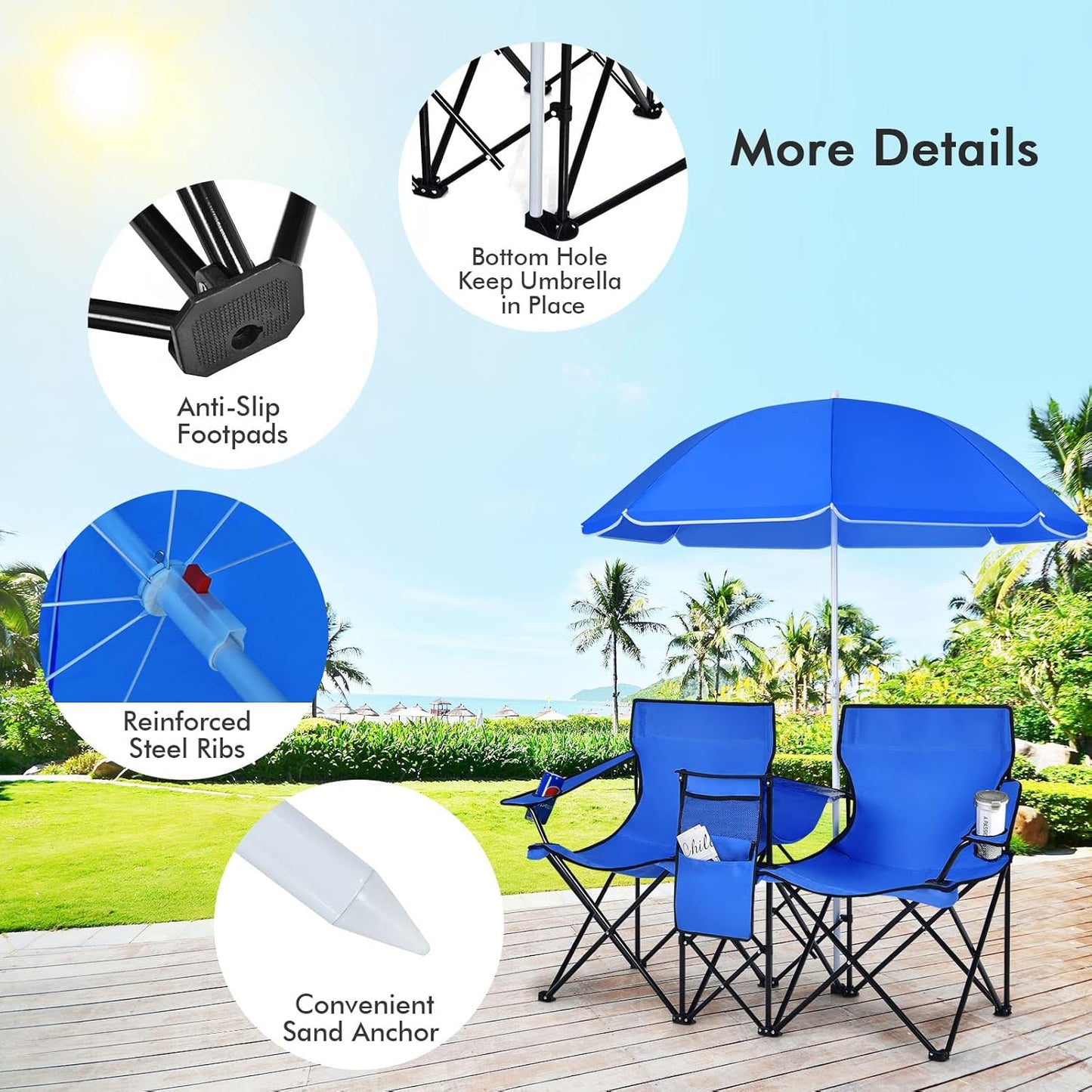 ShadeGuard™ - Double Portable Picnic Chairs