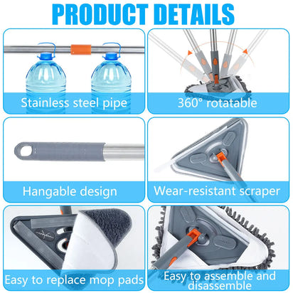 HomeScrub™ - Heavy Duty Long Handle Wall Mop