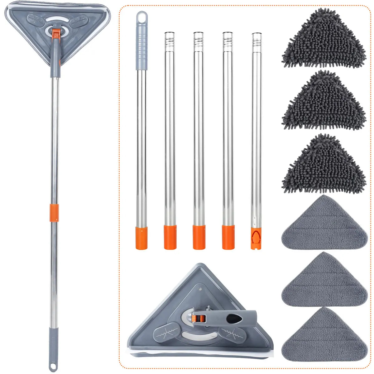 HomeScrub™ - Heavy Duty Long Handle Wall Mop