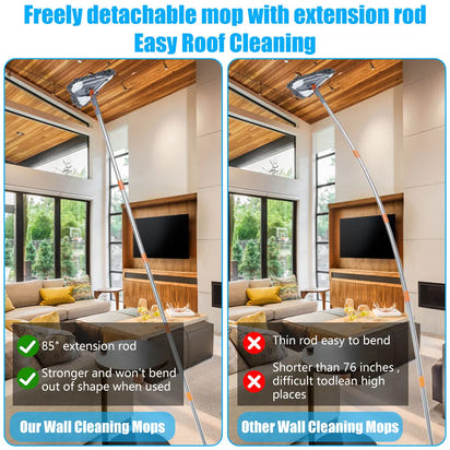 HomeScrub™ - Heavy Duty Long Handle Wall Mop