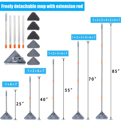 HomeScrub™ - Heavy Duty Long Handle Wall Mop