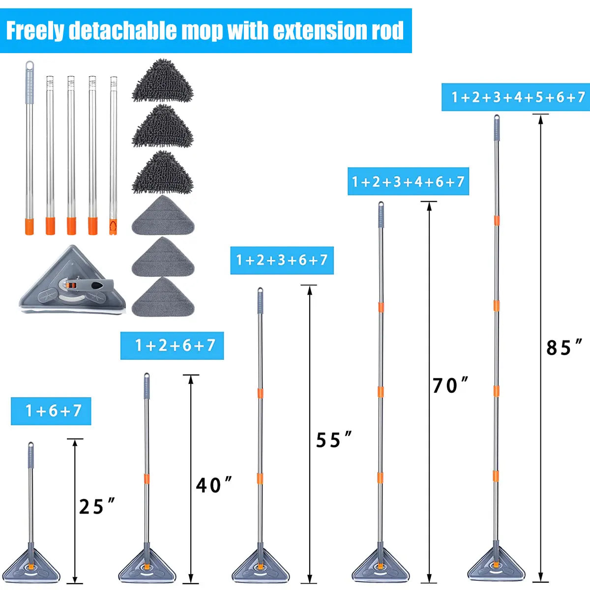 HomeScrub™ - Heavy Duty Long Handle Wall Mop