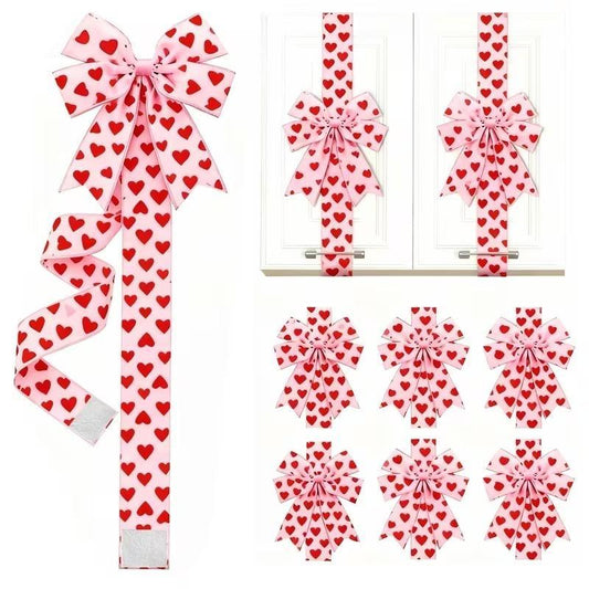 HeartInInk™ - Valentine's Day Pink Heart Large Bow
